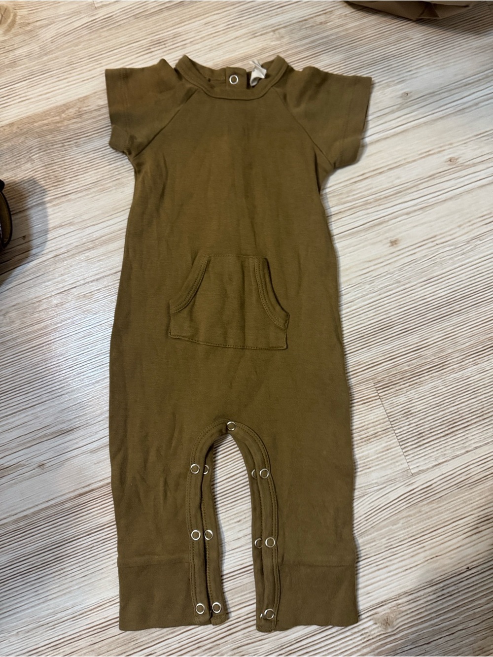 kate quinn Olive Green Short Sleeve One-Piece Romper